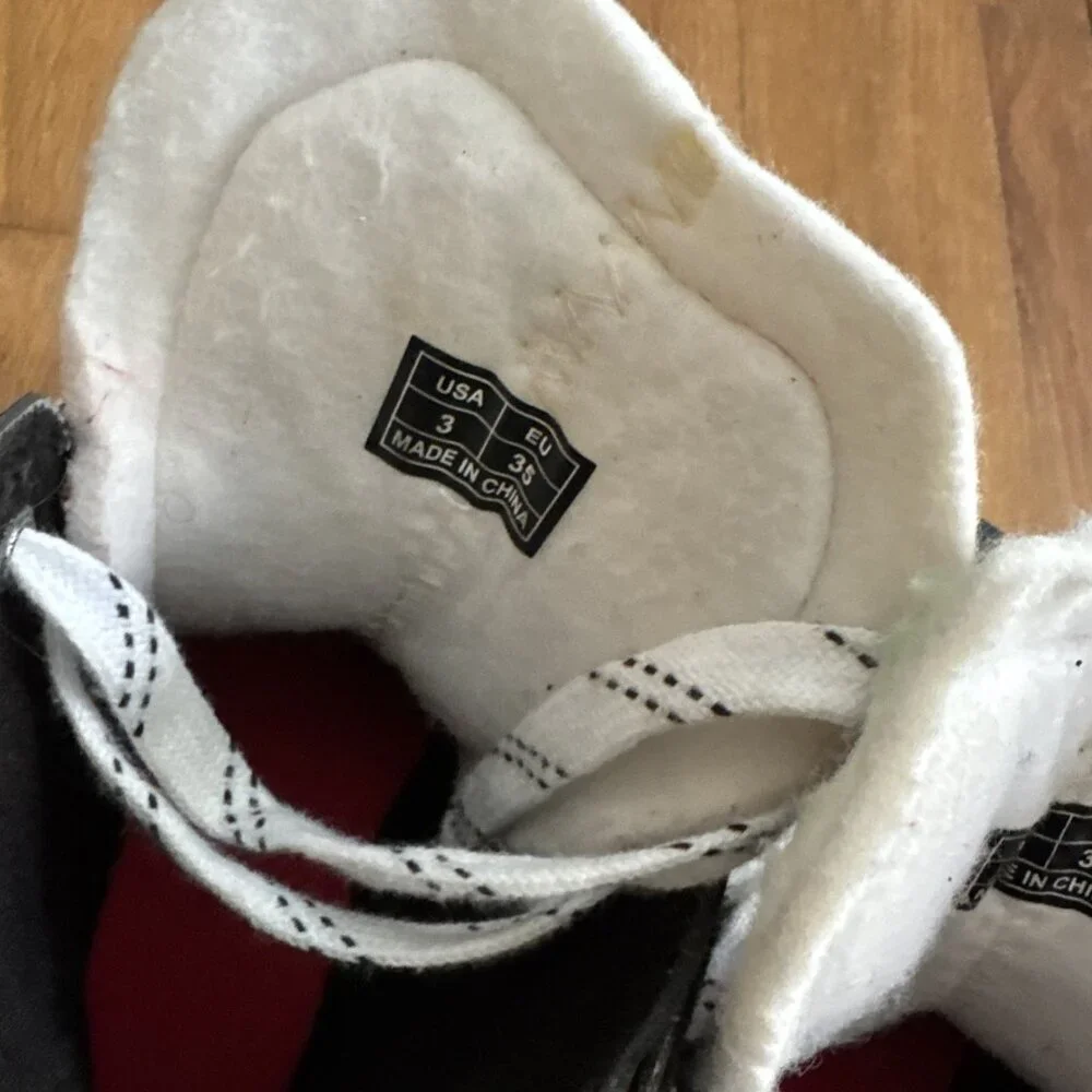 CCM Kids Black and White Ice Skates